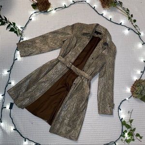 Beautiful Condition Snake Skin Trench Coat